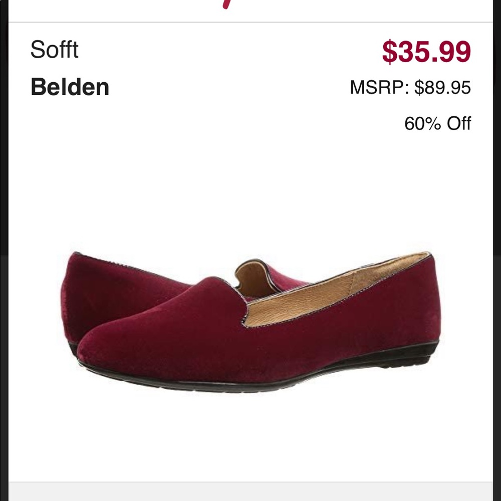 Sofft Belden Loafer: maroon velvet - 8.5